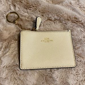 coach zip id/card case keychain